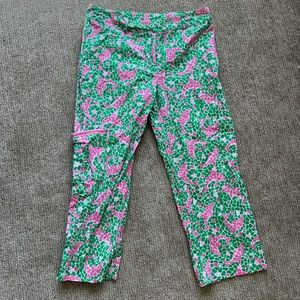 lilly pulitzer dolphin print cropped pants size 6